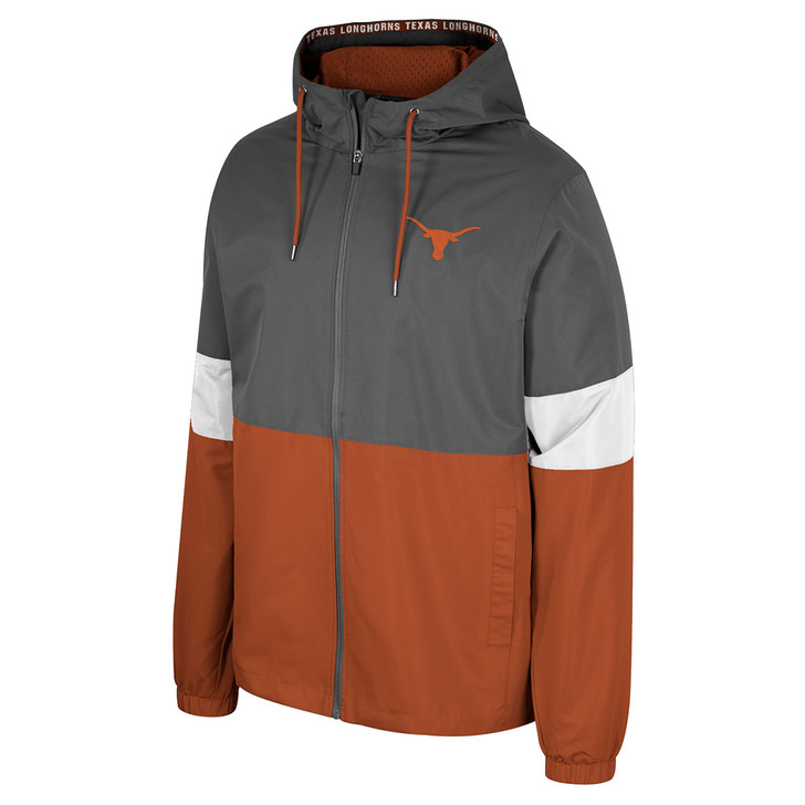 Colosseum Texas Longhorn Miles Men's Full Zip Hooded Jacket