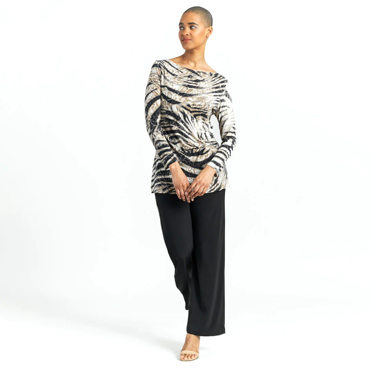 Clara Sun Woo Zebra Print Tunic (TU300P)