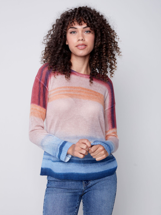 Charlie B Crew Sheer Knit Sweater (C2577/645B) 