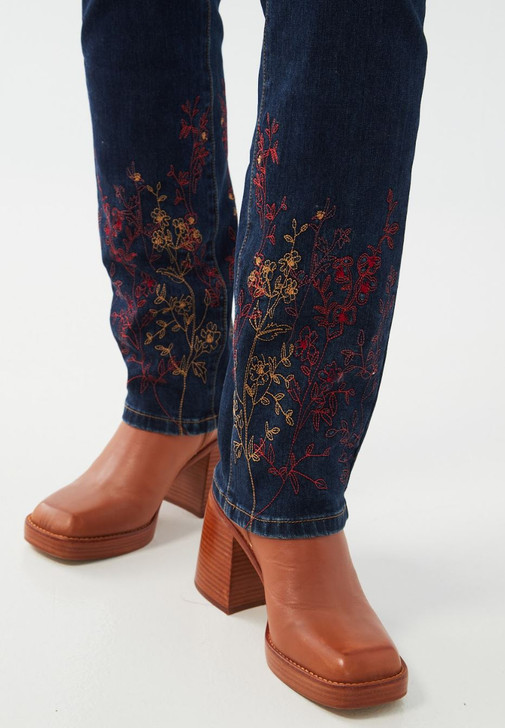 FDJ French Dressing Suzanne Vintage Embroidery Straight Leg Jeans (6906779) DRK RINSE