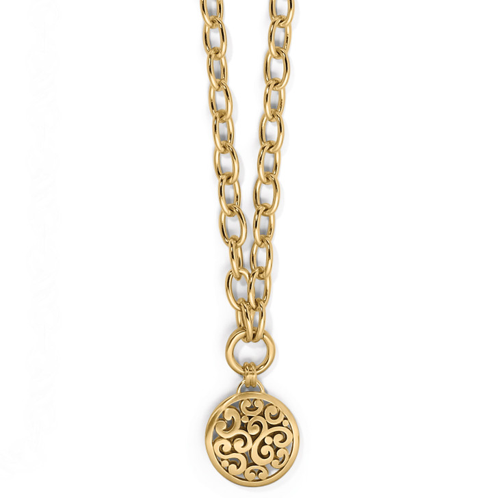 Brighton Contempo Medallion Gold Charm Necklace (JM7428)