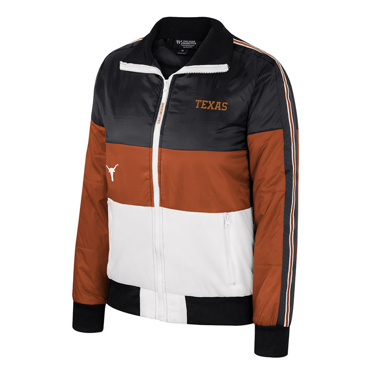 Texas Longhorn Ladies Tri-Tone Puffer Jacket (WCUJ30366) 