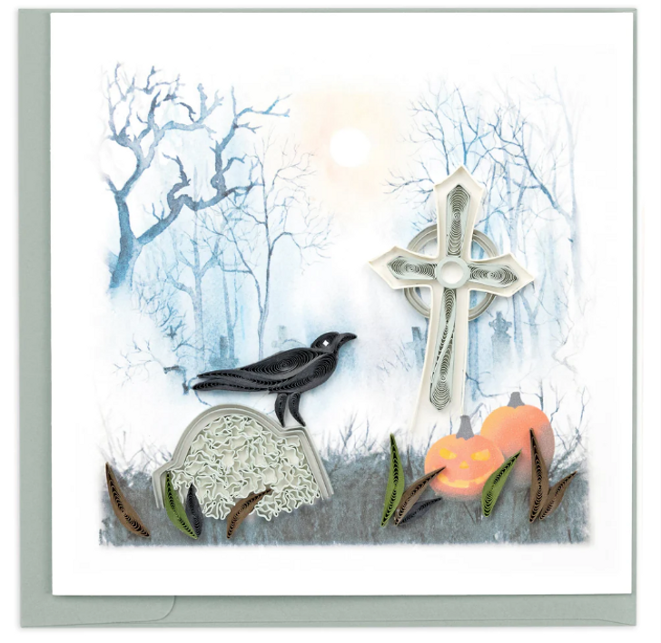 Spooky Graveyard Quilling Card (HD6016)