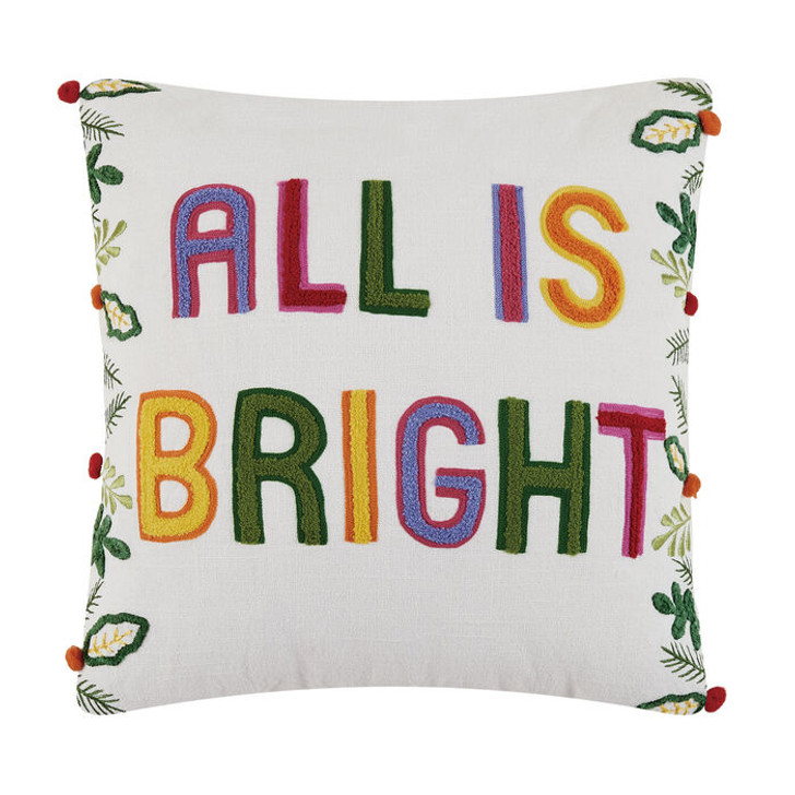 Multi Merry Christmas Pillow by Peking Handicraft