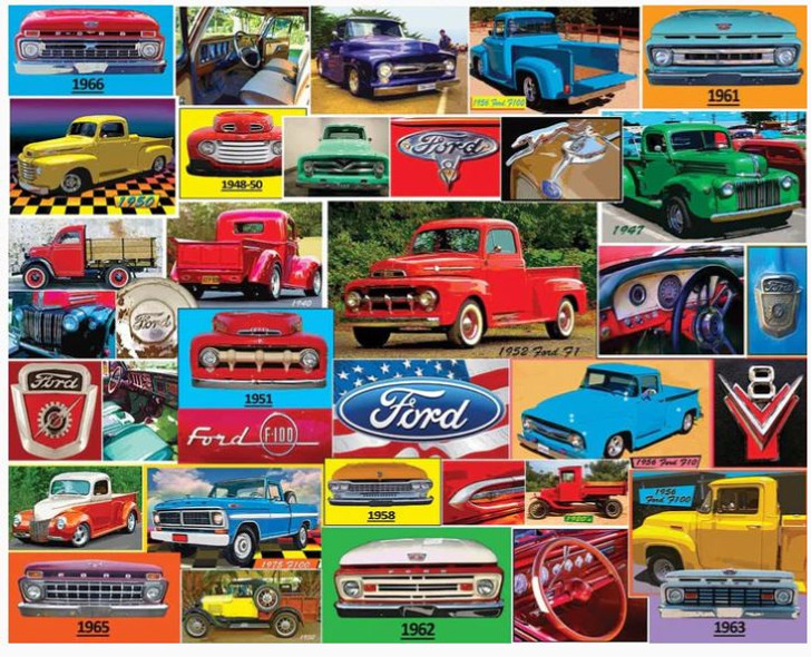 Classic Ford Pickups Puzzle (1000 Piece)