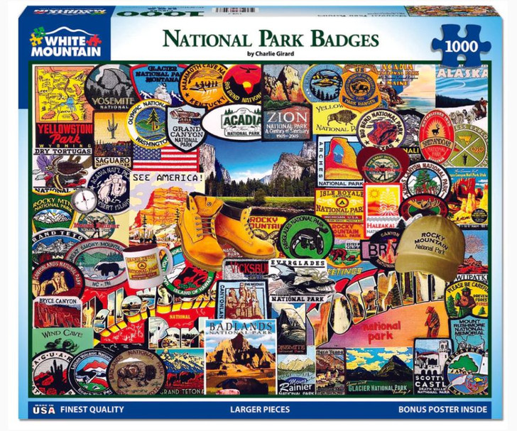 National Park Badges Puzzle (1000 Piece) 