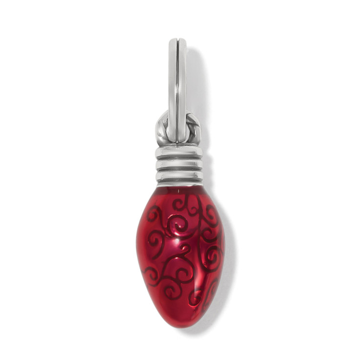 Brighton Red Holiday Bulb Charm (JC6913) SLV/RED