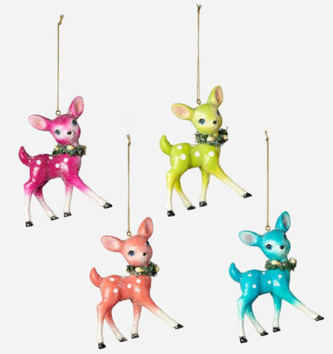 One Hundred 80 Degrees Vintage Fawn Resin Ornament (Multiple Colors) (NF0712)