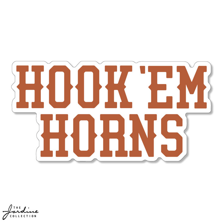 Texas Longhorn HOOK'EM Over HORNS 6" Vinyl Sticker (VD6-23)