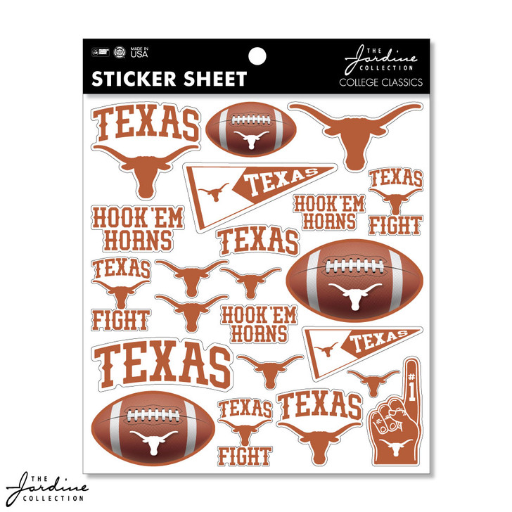 Texas Longhorn Sticker Sheet (SS1-19) 