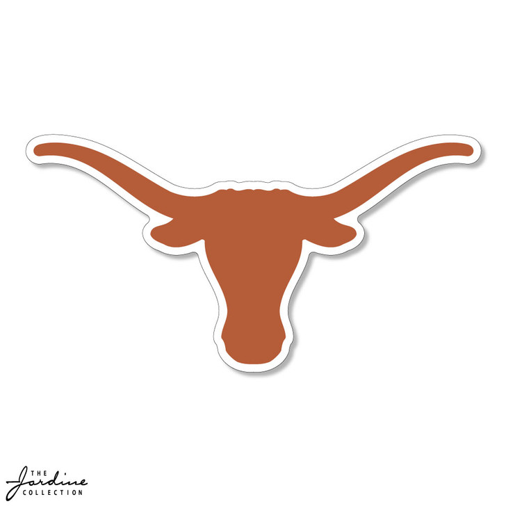 Texas Longhorn Burnt Orange Logo with White Outline 3.5" Vinyl Decal (VD3.5-5)