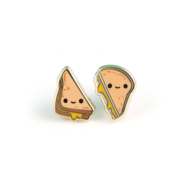 Grilled Cheese Enamel Earrings (LUX E83)