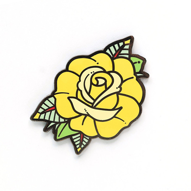 Luxcups Yellow Rose Enamel Pin  (LUX P36)