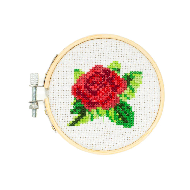 Mini Cross Stitch Embroidery Rose Kit (KIK GG178)