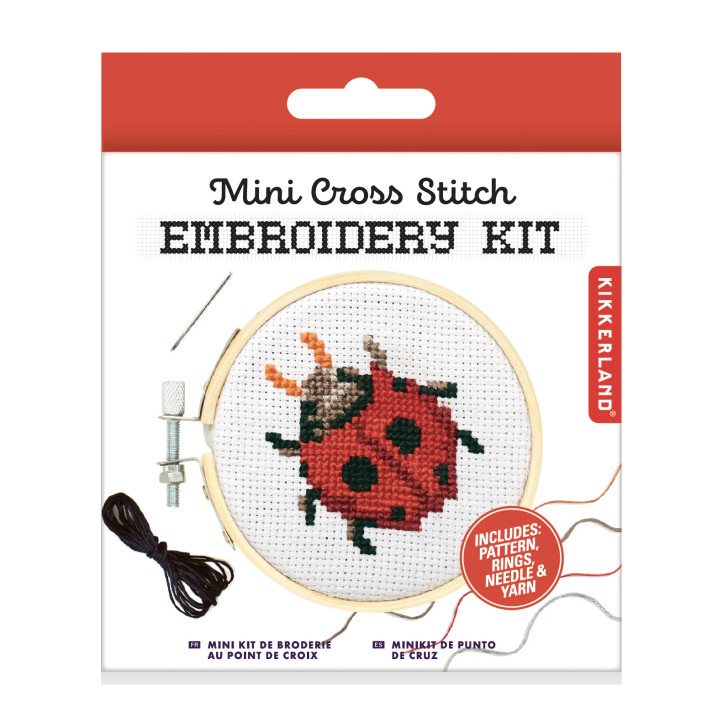 Mini Cross Stitch Embroidery Ladybug Kit (KIK GG229)