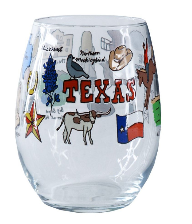 Texas Wanderer Stemless Wine Glass (1 BRIL 103) CLEAR/MULTI