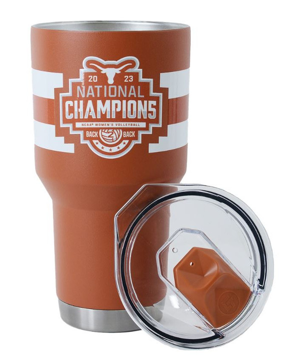 Texas Longhorn Volleyball Championship 30 oz Burnt Orange Tumbler (TX-30BOR-VB-B2B)