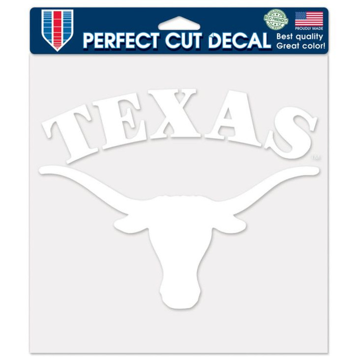 Texas Longhorn 8 X 8 Arch TEXAS Over Logo Decal (25805061) WHT