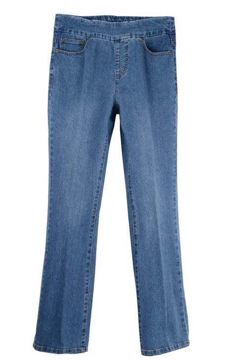 Slim-Sation Pull-On Flare Leg Real Pockets Jeans (M14714PM) MIDNIGHT INDIGO