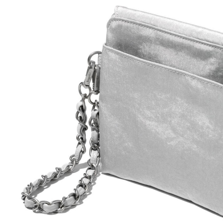 Baggallini Flap Crossbody with Chain (FLC780) SILVER SHIM