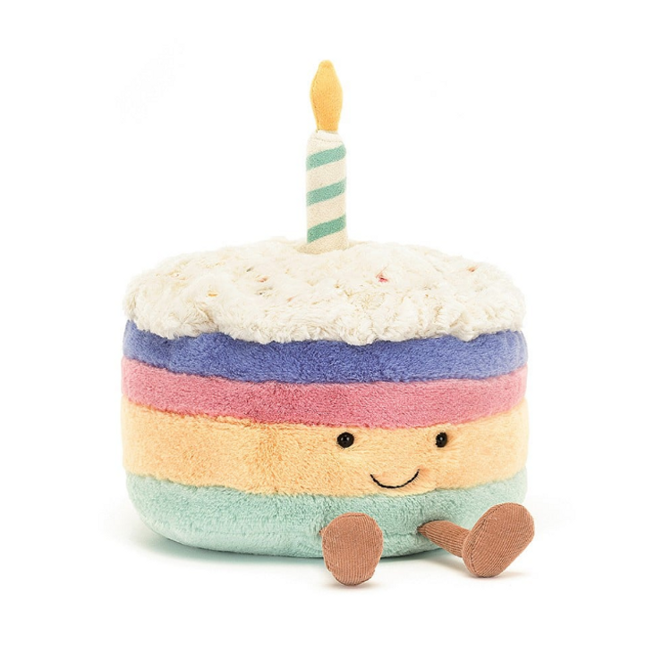 Jellycat Amuseable Rainbow Birthday Cake Large