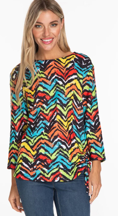 Multiples Chevron Print Knit Top (M14103TM) 