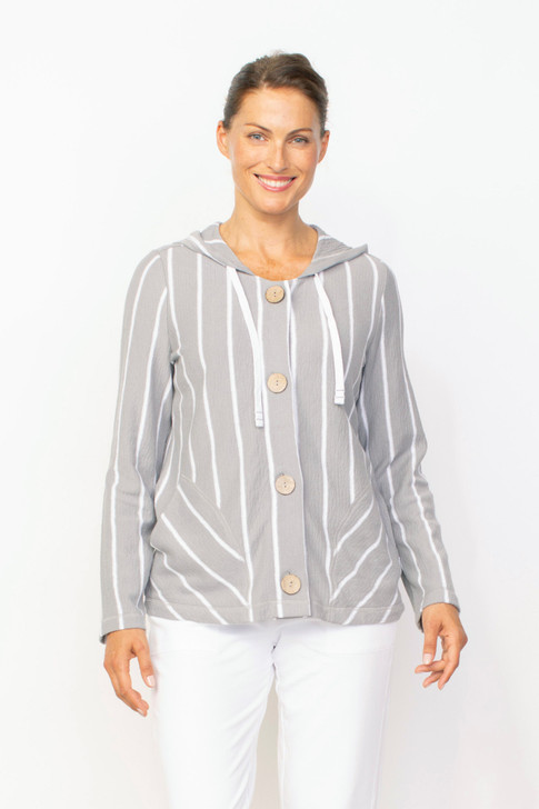 Habitat Tri-Stripe French Terry Hoodie (85110) GULL