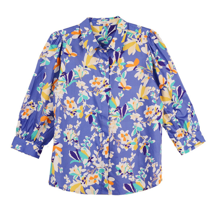 Tyler Boe Lawson Peri Floral  Shirt (33143A)