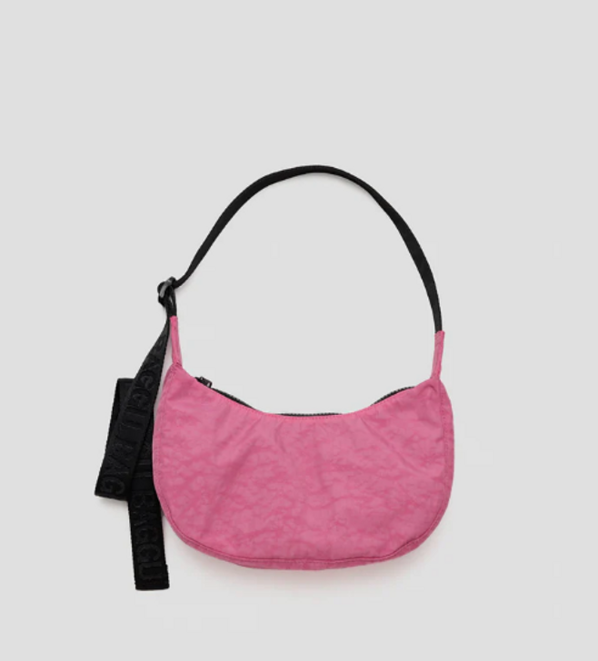 Baggu Small Nylon Crescent Bag - Azalea Pink