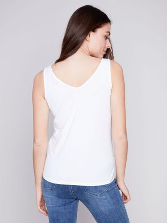 Charlie B CB Solid Cami (C1243SPK/730A-002) WHT