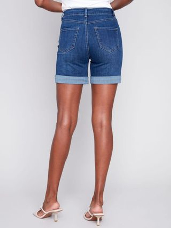 Charlie B Rolled Cuff Denim Shorts (C8029Y/431A-007) INDIGO