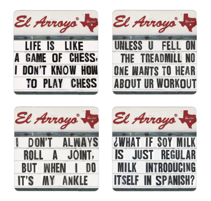 El Arroyo Fan Favorites Coaster Set (4) 