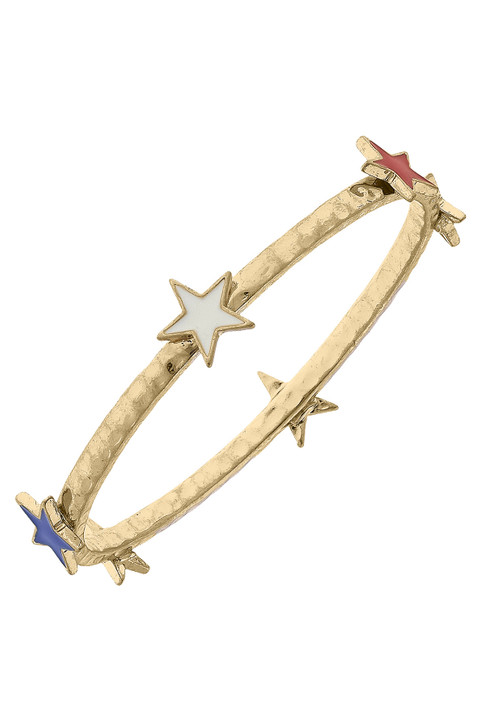 Canvas Americana Enamel Stars Bangle (25257B-MU) R/W/B