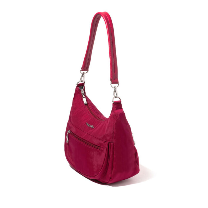 Baggallini Modern Pocket Half Moon Bag (MHM800) Beet Red