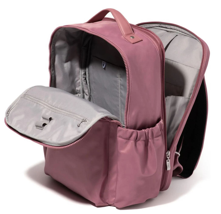 Baggallini Treibeca Expandable Laptop Backpack  (MLB819) Mauve Twill