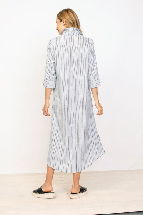 Habitat Easy Linen Bamboo Shirt Dress (42589) GULL