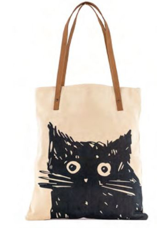 Cotton Curls Cat Monochrome Book Bag (701467)