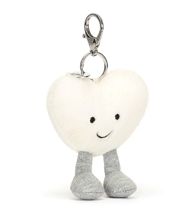 Jellycat Amuseable Cream Heart Bag Charm