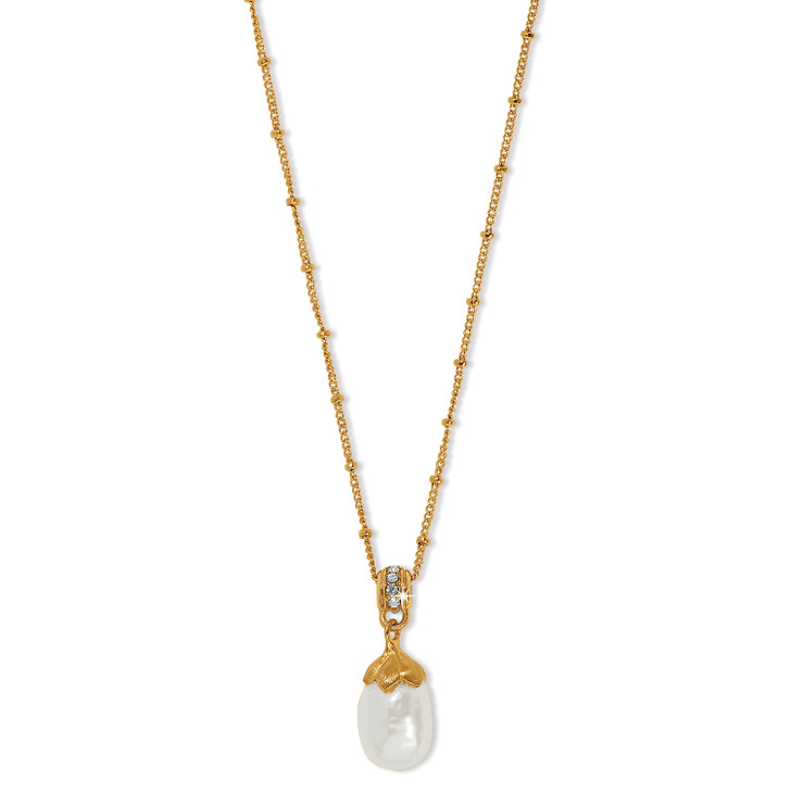 Brighton Everbloom Pearl Drop Gold Necklace (JM7543)