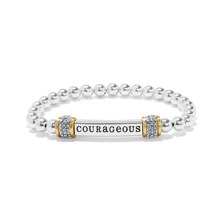 Brighton Meridian Courageous Stretch Bracelet (JF0190) SLV/GLD