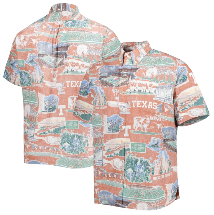 Texas Longhorn Reyn Spooner Vintage Faded Scenic Classic Fit Shirt (C565312523-0059)