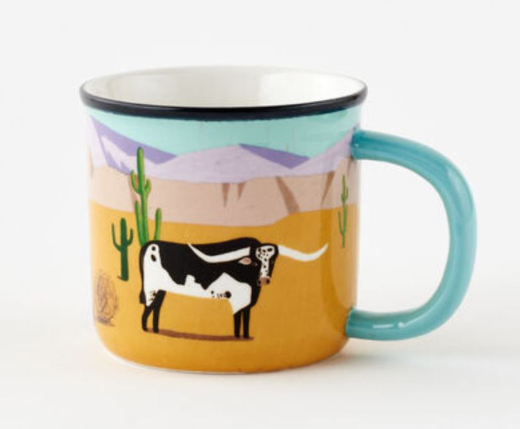 One Hundred 80 Degrees Lots of Longhorns Ceramic Mug