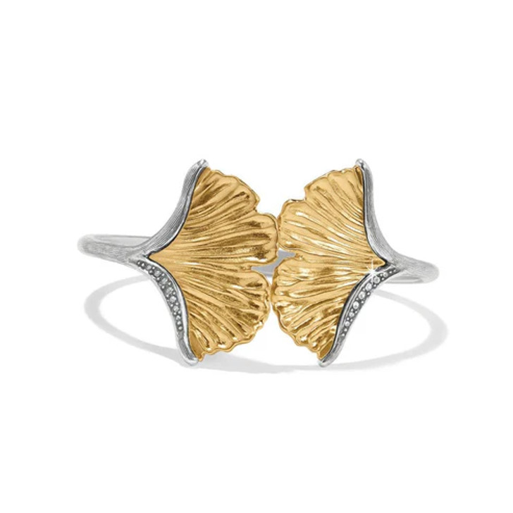 Brighton Everbloom Ginkgo Hinge Two-Tone Bangle (JF2060)