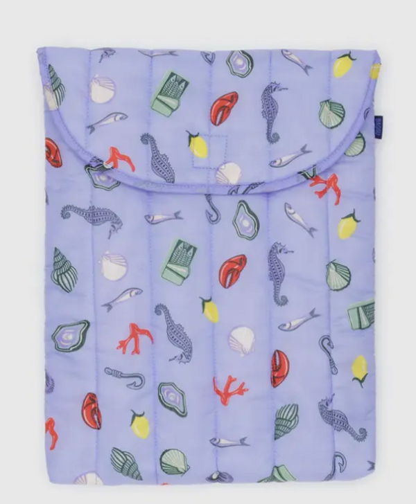 Baggu Puffy Laptop Sleeve 16" - Sea Charms