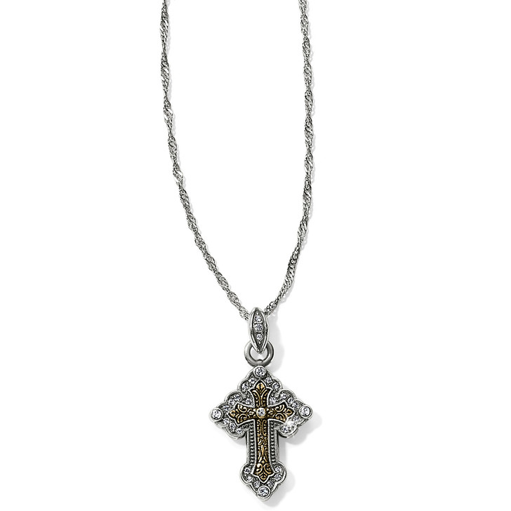 Men's Cross Greek Necklace in Sterling Silver | Gold Boutique