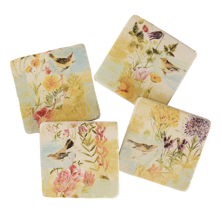 Birds in the Garden Coasters (Set of 4) (RMCSBG)