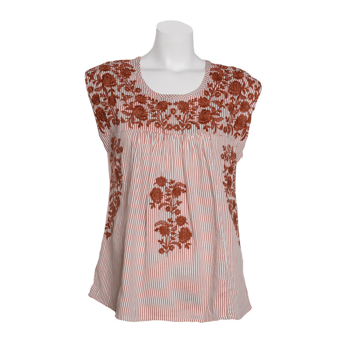 Parsley & Sage Sue Embroidered Butterfly Top (19T58B) 