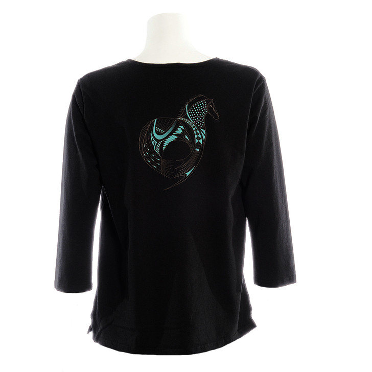 Sabaku Black Horse Midnight 3/4 Sleeve Tee