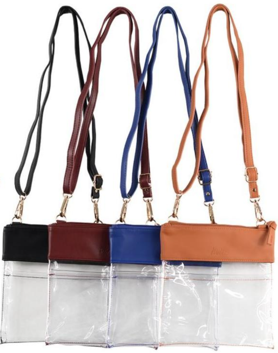 Clear Crossbody Bag (Multiple Colors) (DES R73-BLANK)