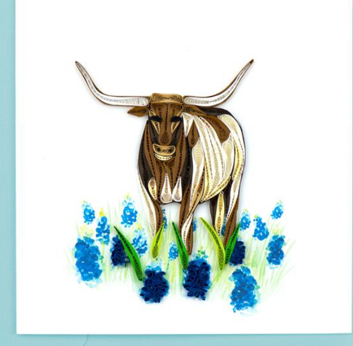 Texas Longhorn Quilling Card (BL1214)